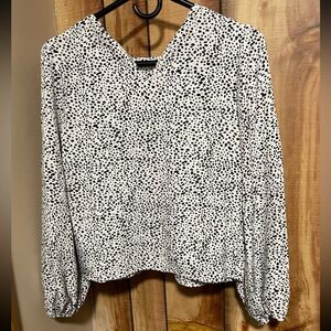 Shein Dalmatian print blouse Polka Dot Women's Top size XS